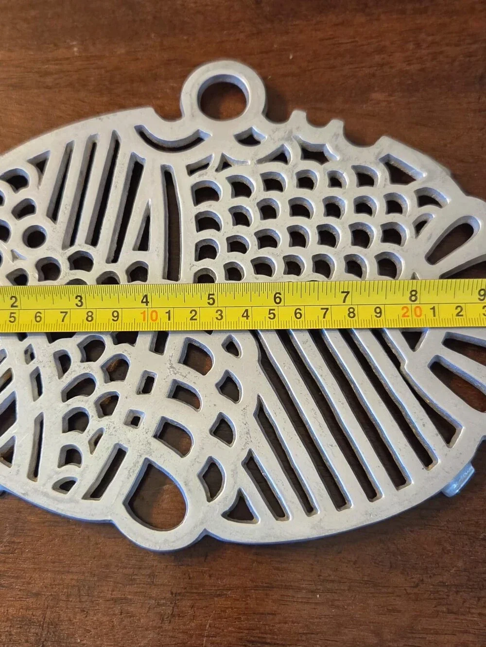 Vtg Dansk International Cast Aluminum Trivet Silver Modern Fish 8